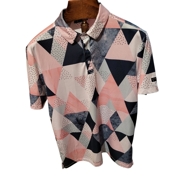 YATTA GOLF Standout Performance Golf Polo Shirt Men’s Birdie Dropper Size Medium - Picture 1 of 6
